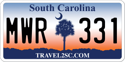 SC license plate MWR331