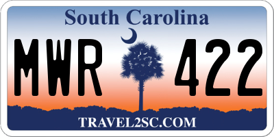 SC license plate MWR422