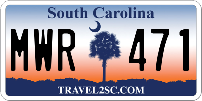 SC license plate MWR471