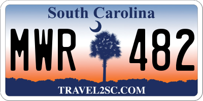 SC license plate MWR482