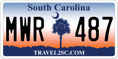 SC license plate MWR487