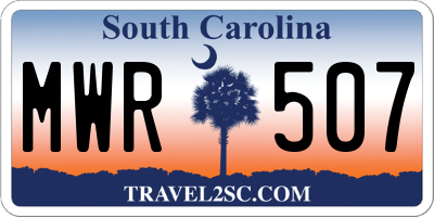 SC license plate MWR507