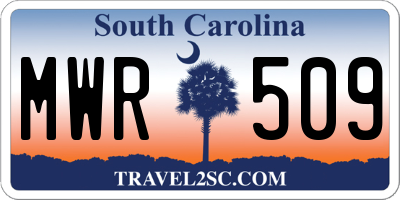 SC license plate MWR509