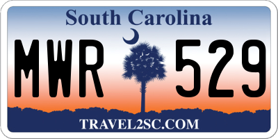 SC license plate MWR529