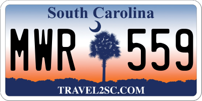 SC license plate MWR559