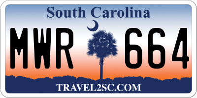 SC license plate MWR664