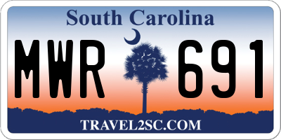 SC license plate MWR691