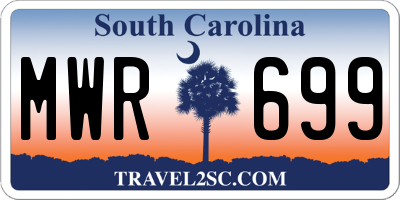SC license plate MWR699