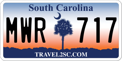 SC license plate MWR717