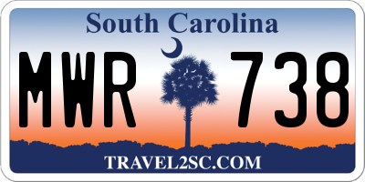 SC license plate MWR738