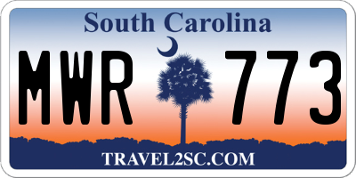 SC license plate MWR773