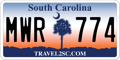 SC license plate MWR774