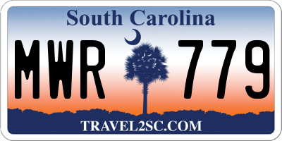 SC license plate MWR779
