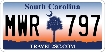 SC license plate MWR797