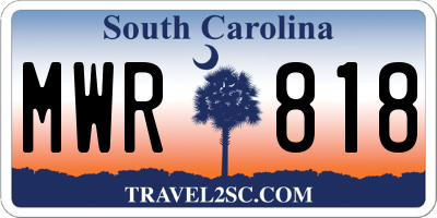 SC license plate MWR818