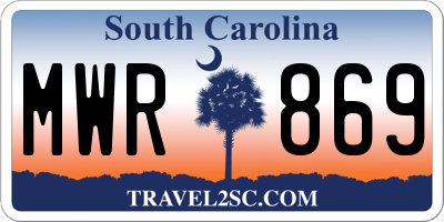 SC license plate MWR869