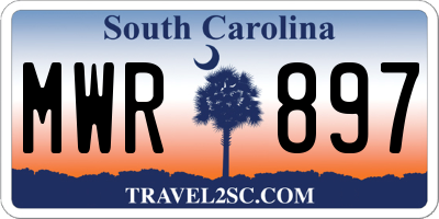 SC license plate MWR897