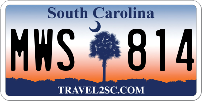 SC license plate MWS814