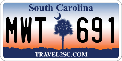 SC license plate MWT691