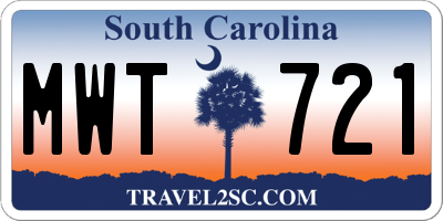 SC license plate MWT721