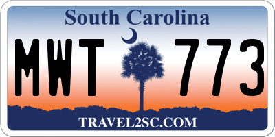 SC license plate MWT773