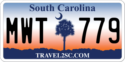 SC license plate MWT779