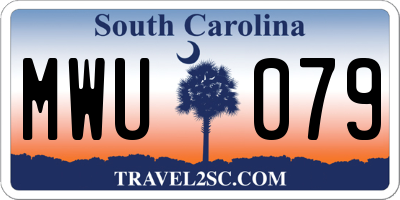 SC license plate MWU079
