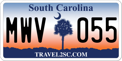 SC license plate MWV055