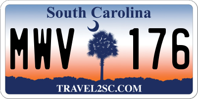 SC license plate MWV176