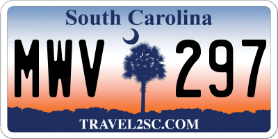 SC license plate MWV297
