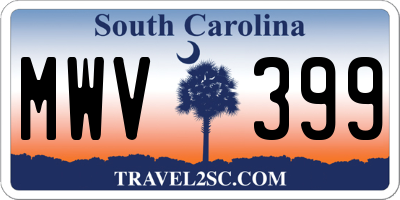 SC license plate MWV399