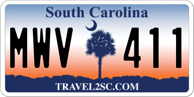 SC license plate MWV411