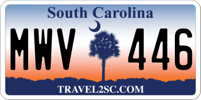 SC license plate MWV446