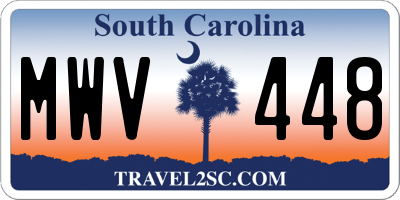 SC license plate MWV448