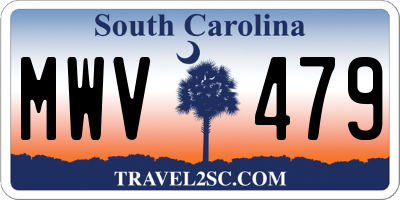 SC license plate MWV479