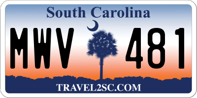 SC license plate MWV481
