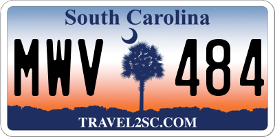 SC license plate MWV484