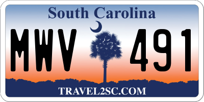 SC license plate MWV491