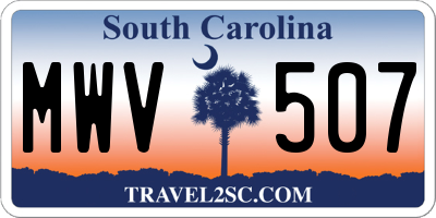 SC license plate MWV507