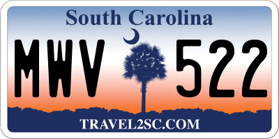 SC license plate MWV522