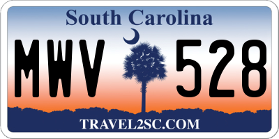 SC license plate MWV528