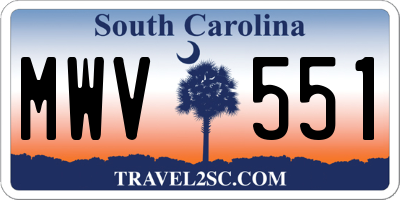SC license plate MWV551