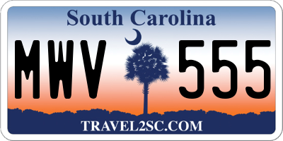 SC license plate MWV555