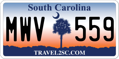 SC license plate MWV559