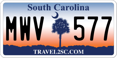 SC license plate MWV577