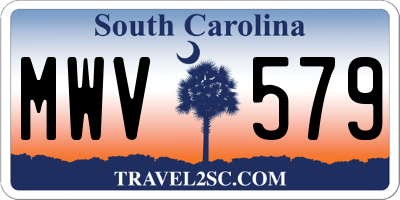 SC license plate MWV579