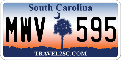 SC license plate MWV595
