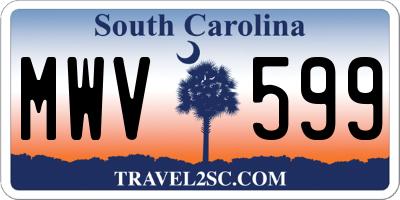 SC license plate MWV599