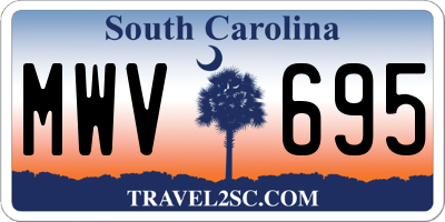 SC license plate MWV695