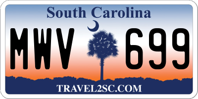 SC license plate MWV699